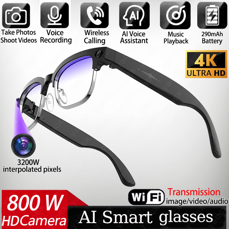 4K Smart AI Glasses 8MP Camera - Smart Glasses Lens บทวิจารณ์และราคา