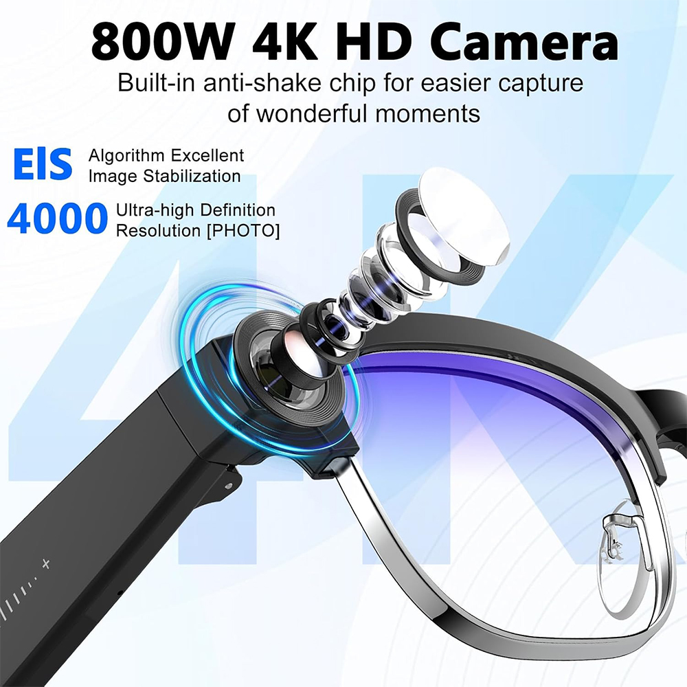4K Smart AI Glasses 8MP Camera - Smart Glasses Lens บทวิจารณ์และราคา
