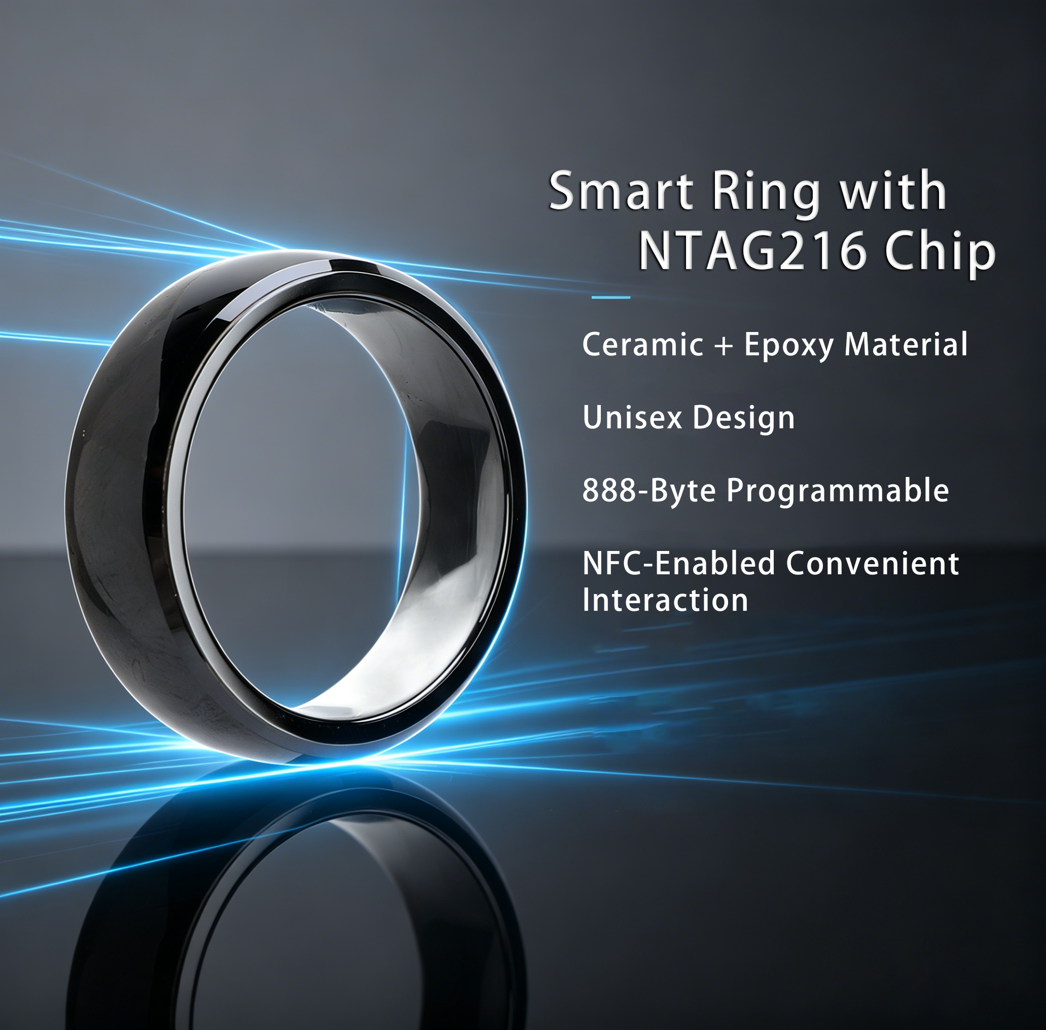 Ntag216 NFC Full Ceramic Smart - Smart Ring Nfc Pay บทวิจารณ์และราคา
