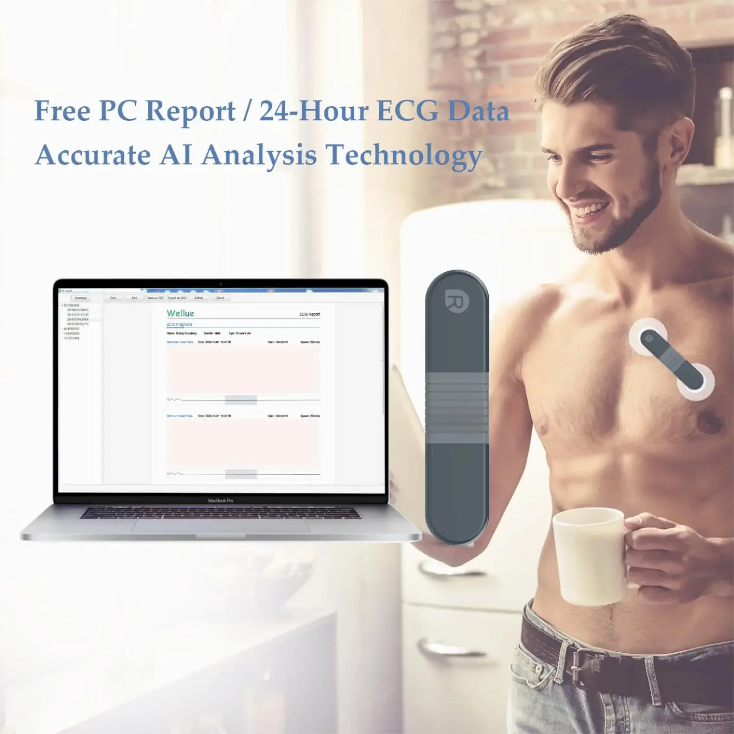 Wireless Bluetooth Dynamic Rec - Ecg Patch Monitor บทวิจารณ์และราคา