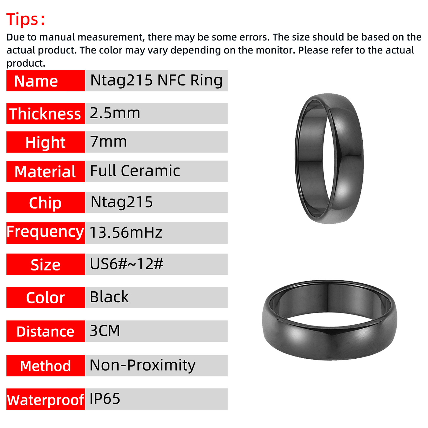 Ntag215 NFC Full Ceramic Smart - Smart Ring Nfc Pay บทวิจารณ์และราคา